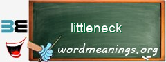 WordMeaning blackboard for littleneck